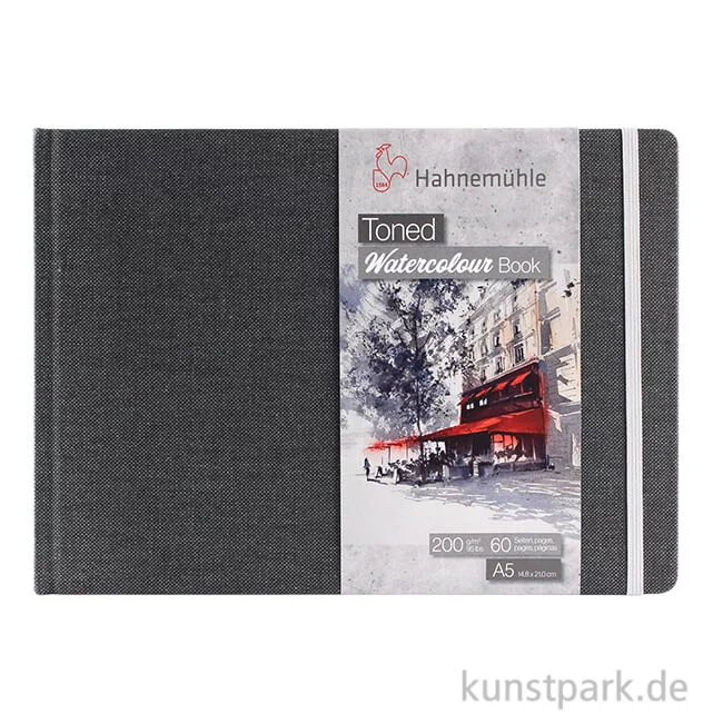 Artikelbild 1 des Artikels “Hahnemühle Toned Watercolour Book Grey, 30 Blatt, 200g DIN A5“