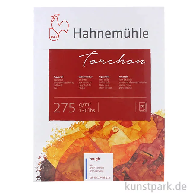 Artikelbild 1 des Artikels “Hahnemühle TORCHON Aquarellblock, 20 Blatt, 275g rau “