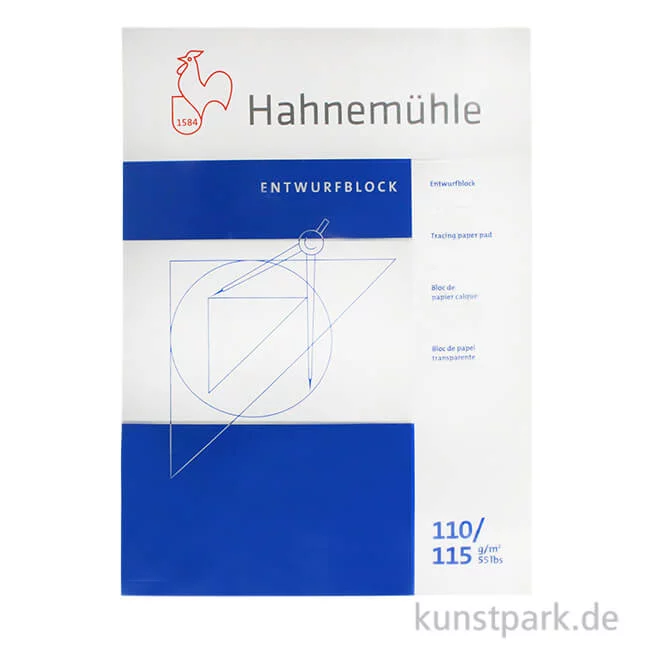 Artikelbild 1 des Artikels “Hahnemühle TRANSPARENT Entwurfblock, 60 Blatt, 110g “