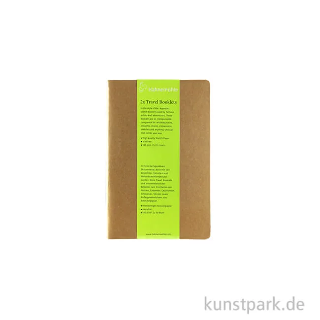 Artikelbild 1 des Artikels “Hahnemühle TRAVEL Booklet, 20 Blatt, 140g, 2 Stück 9 x 14 cm (hoch)“
