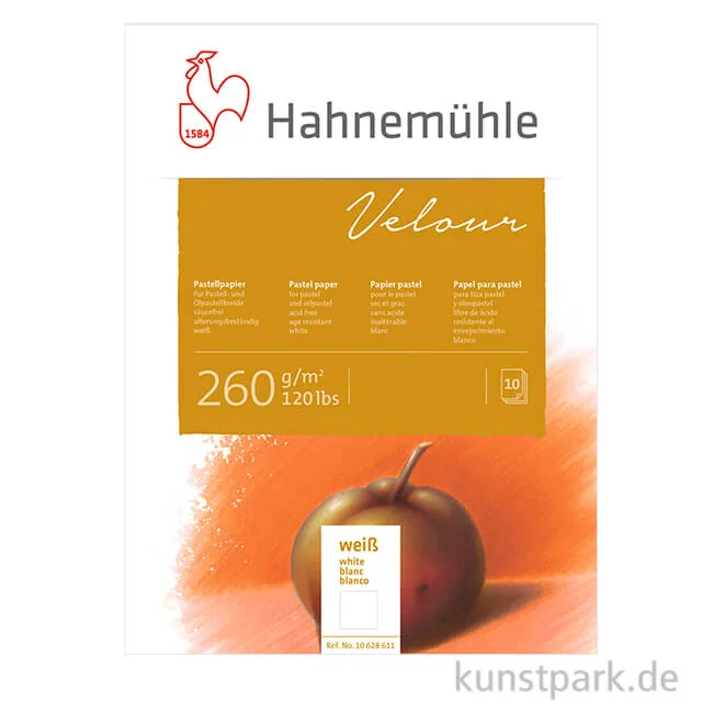 Artikelbild 1 des Artikels “Hahnemühle VELOUR Pastellpapier, 10 Blatt, 260g, weiß “