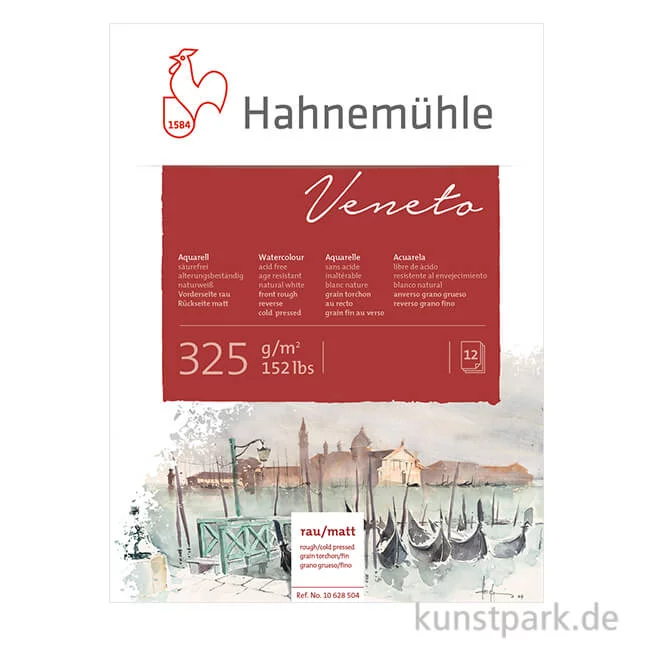 Artikelbild 1 des Artikels “Hahnemühle VENETO Aquarellblock, 12 Blatt, 325g rau und matt “