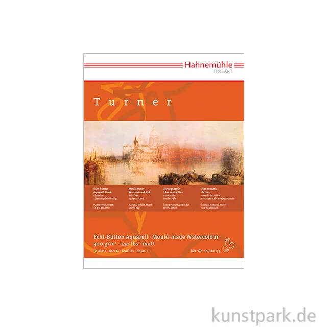 Artikelbild 1 des Artikels “Hahnemühle WILLIAM TURNER Aquarellblock, 10 Blatt, 300g matt 30 x 40 cm“