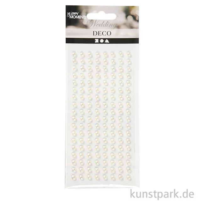Artikelbild 1 des Artikels “Halbperlen in Perlmuttoptik, 144 Stück, selbstklebend - weiß “