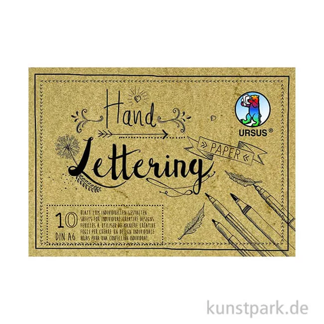 Artikelbild 1 des Artikels “Handlettering Papier - Elefantenhaut Chamois, 10 Blatt, DIN A6, 190g “