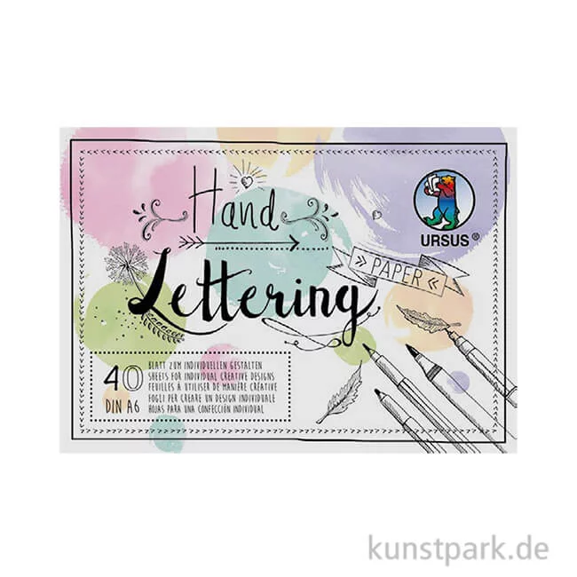 Artikelbild 1 des Artikels “Handlettering Papiere in 5 Pastellfarben, 40 Blatt, 130/300g DIN A6“