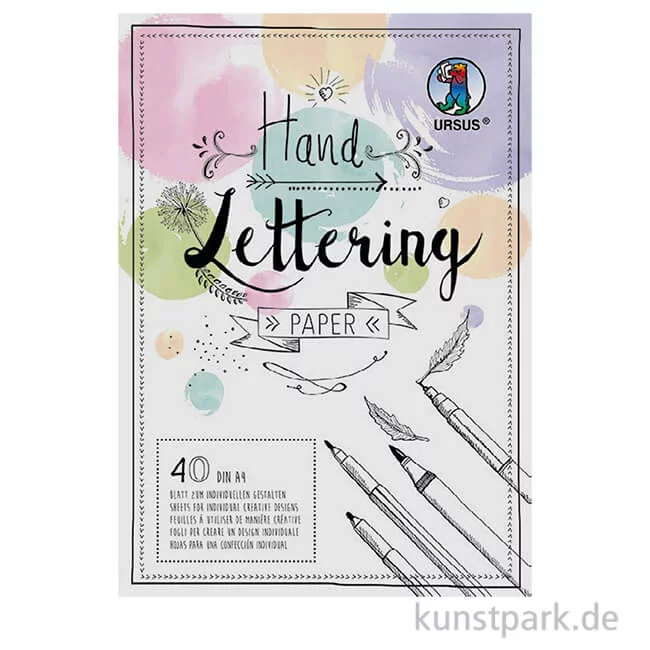 Artikelbild 1 des Artikels “Handlettering Papiere in 5 Pastellfarben, 40 Blatt, 130/300g “