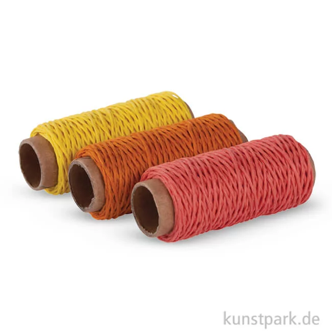 Artikelbild 1 des Artikels “Hanfkordel-Set, 3 Stück, je 12 m 12 m | Gelb-Rot“