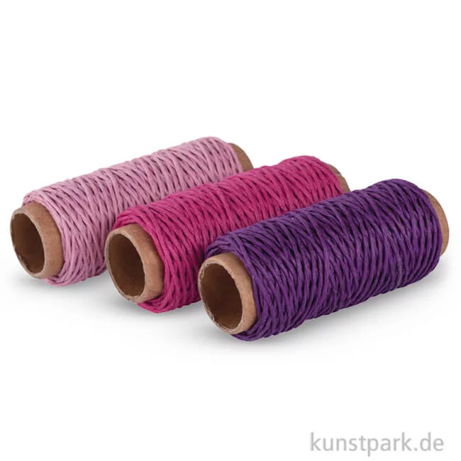 Artikelbild 1 des Artikels “Hanfkordel-Set, 3 Stück, je 12 m 12 m | Rosa-Lila“