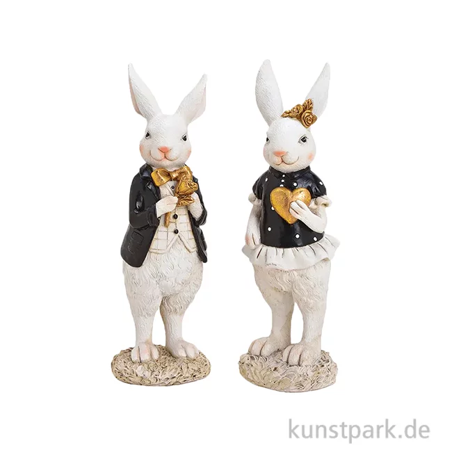 Artikelbild 1 des Artikels “Hase Mann / Frau aus Poly, Weiß / Schwarz, Sortiert, 7 x 22 x 7 cm “