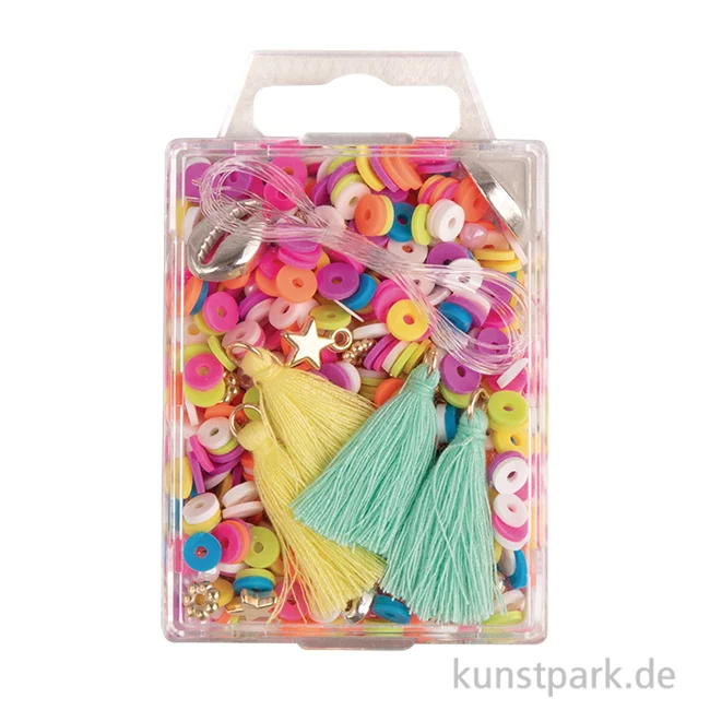 Artikelbild 1 des Artikels “Heishi Perlen Set mit Schmuckzubehör, Bunt “