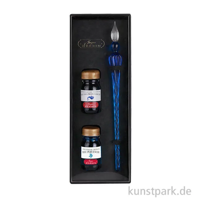 Artikelbild 1 des Artikels “HERBIN Glasfeder Set mit 2 Tinten, Ultramarin “