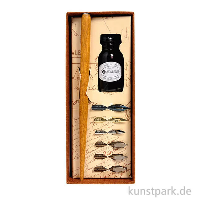 Artikelbild 1 des Artikels “HERBIN Kalligraphie Set mit Federhalter, Federn + Tinte “