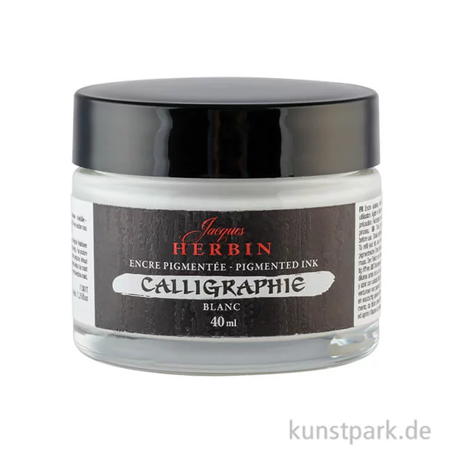 Artikelbild 1 des Artikels “HERBIN Kalligraphie Tinte Pigmentiert, Weiß, 40 ml “