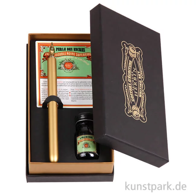 Artikelbild 1 des Artikels “HERBIN Schreibset mit Federhalter und Perle Noire Jubiläumstinte “