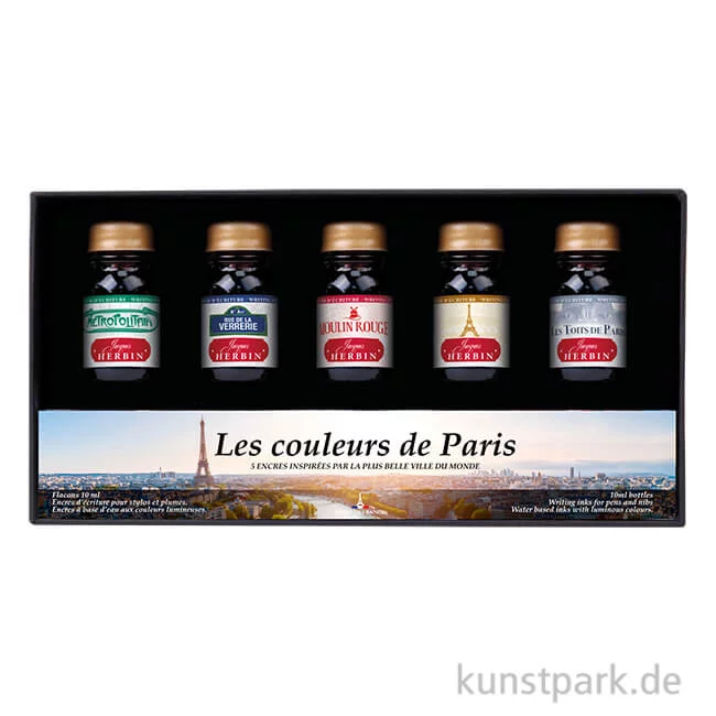 Artikelbild 1 des Artikels “HERBIN Schreibtinten Geschenkset - Couleurs de Paris, 5 x 10 ml “
