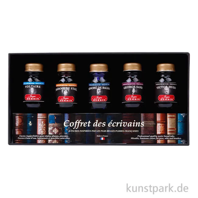 Artikelbild 1 des Artikels “HERBIN Schreibtinten Geschenkset - Schriftsteller, 5 x 10 ml “