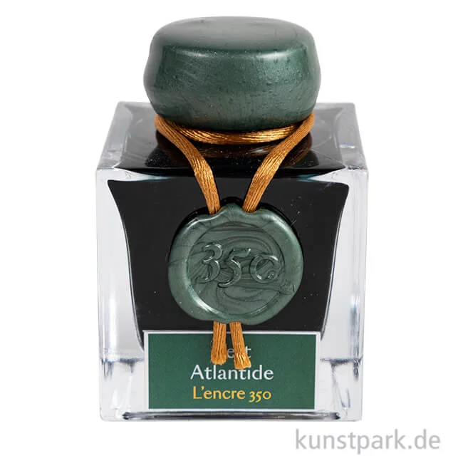 Artikelbild 1 des Artikels “HERBIN Tinte 350 mit Gold- und Silberschimmer - Vert Atlantide, 50 ml “