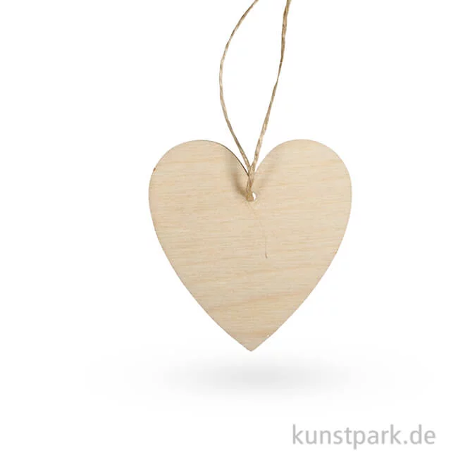 Artikelbild 1 des Artikels “Herz aus Holz mit Aufhänger - 6 Stück “