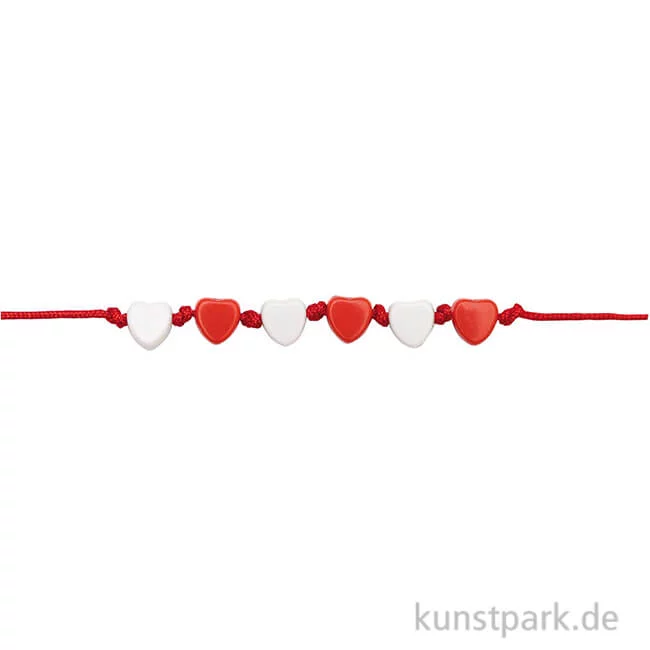 Artikelbild 1 des Artikels “Herz Perlen Mix, Weiß / Rot, 165 Stück “
