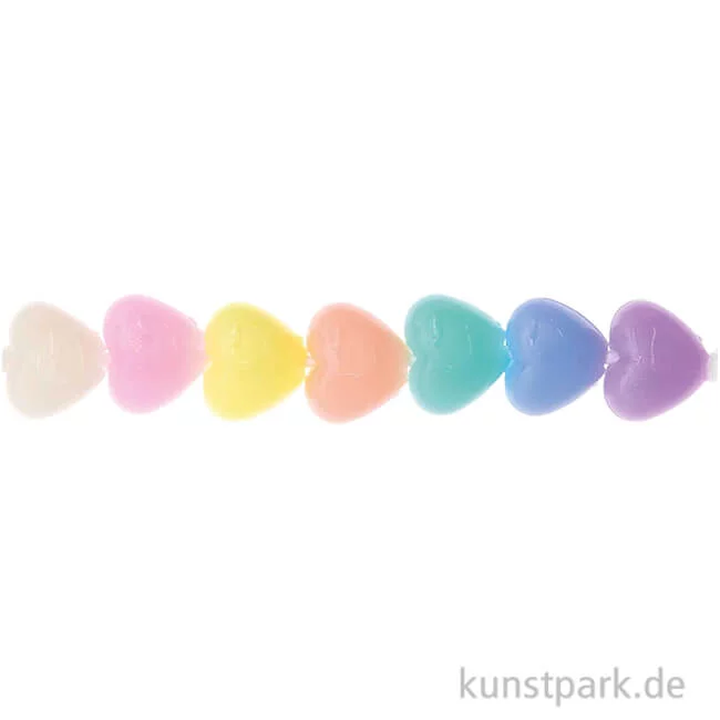 Artikelbild 1 des Artikels “Herz Perlen, Pastell, Mini, 8x9x5 mm, 70 Stück “