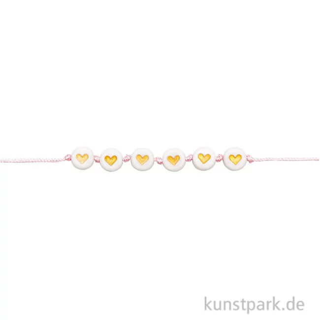 Artikelbild 1 des Artikels “Herz Perlen, Rund, Weiß / Gold, 165 Stück “