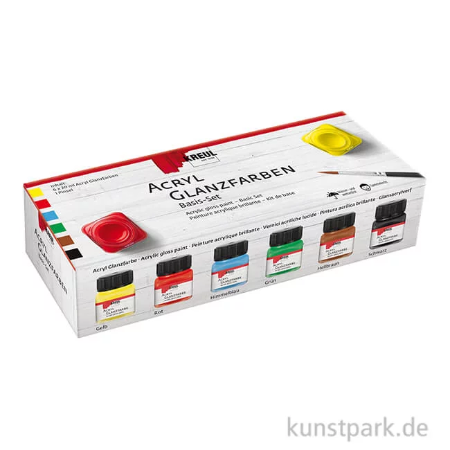 Artikelbild 1 des Artikels “KREUL Acryl Glanzfarben Basis Set - 6 x 20 ml “