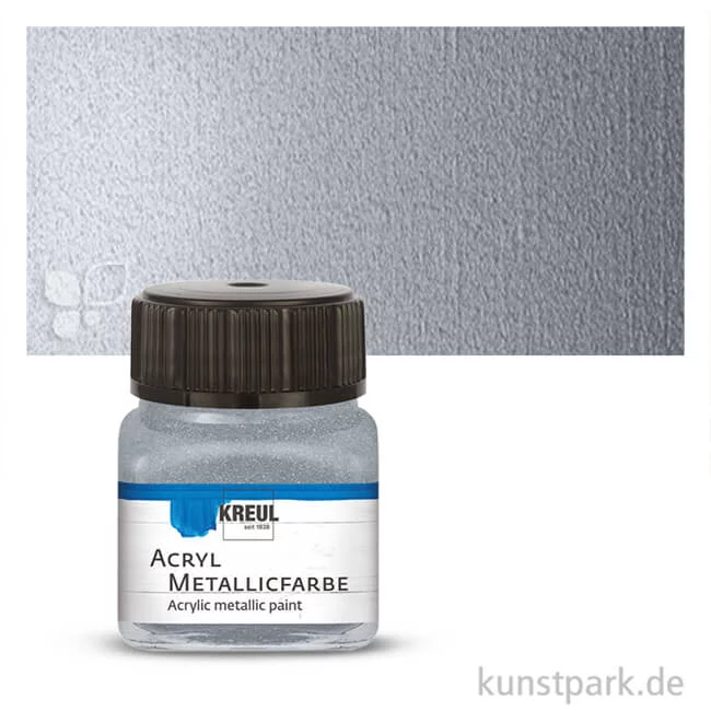 Artikelbild 1 des Artikels “KREUL Acryl Metallicfarbe 20 ml | Silber“