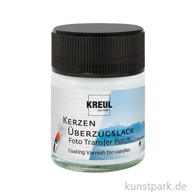 Artikelbild 1 des Artikels “KREUL Foto Transfer Potch Überzugslack für Kerzen Seidenglanz 50 ml “