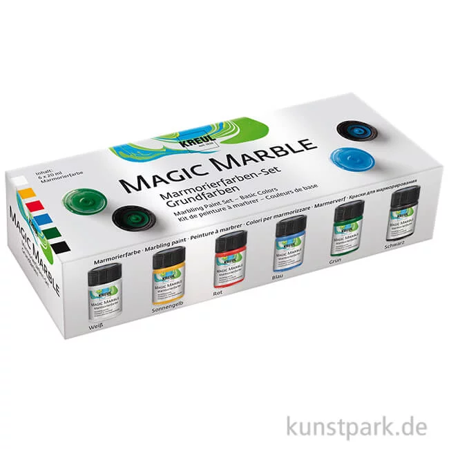 Artikelbild 1 des Artikels “KREUL MAGIC MARBLE Marmorierfarben Set Grundfarben 6x20 ml “