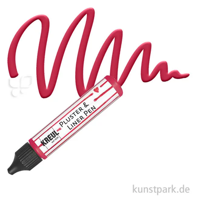 Artikelbild 1 des Artikels “KREUL Pluster & Liner Pen, 29 ml Stift | Rubinrot“
