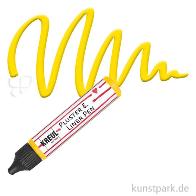 Artikelbild 1 des Artikels “KREUL Pluster & Liner Pen, 29 ml Stift | Sonnengelb“