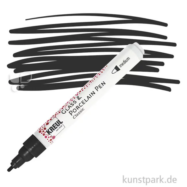 Artikelbild 1 des Artikels “KREUL Glass & Porcelain Pen Classic medium 2-4 mm | Schwarz“