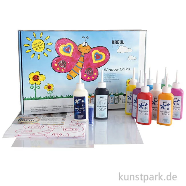 Artikelbild 1 des Artikels “KREUL Window Color Glas Design Set mit extra viel Farbe & Zubehör “