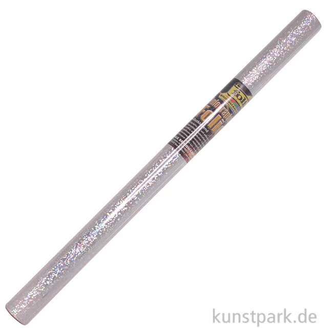 Artikelbild 1 des Artikels “Holographische Folie 0,4x1 m Rolle, selbstklebend Rolle | Dots Silber“
