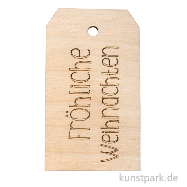 Artikelbild 1 des Artikels “Holz-Anhänger - Fröhliche Weihnachten, 4,8 x 8,2 cm “