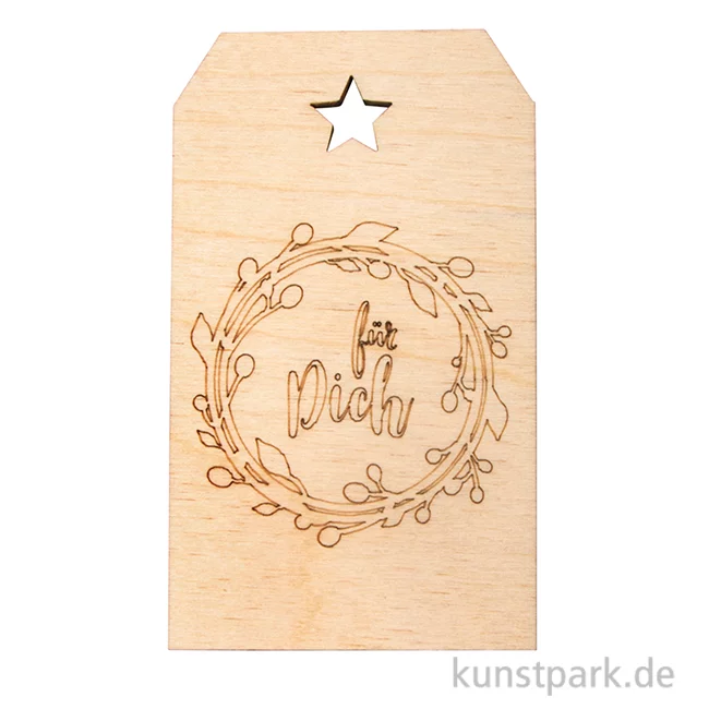 Artikelbild 1 des Artikels “Holz-Anhänger - Für Dich, 4,8 x 8,2 cm “