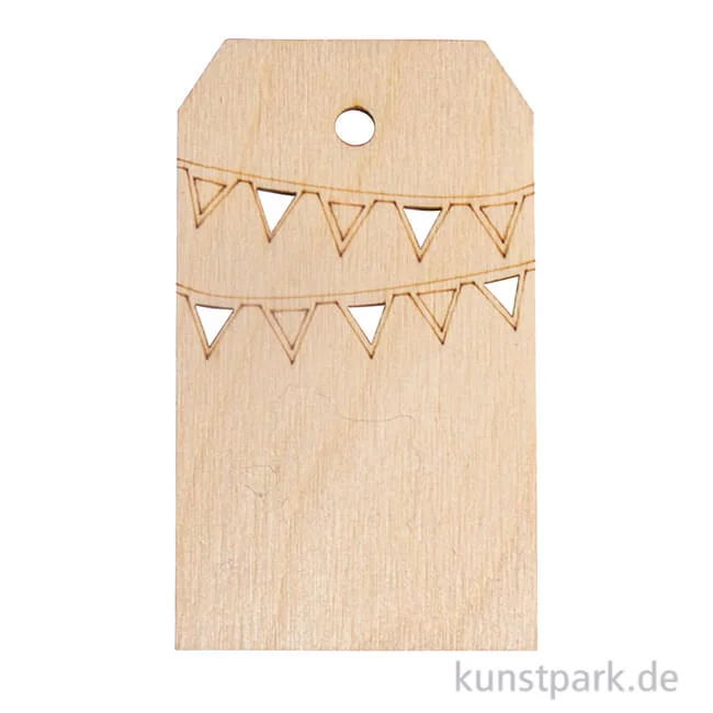 Artikelbild 1 des Artikels “Holz Anhänger - Girlande, 4,8 x 8,2 cm “