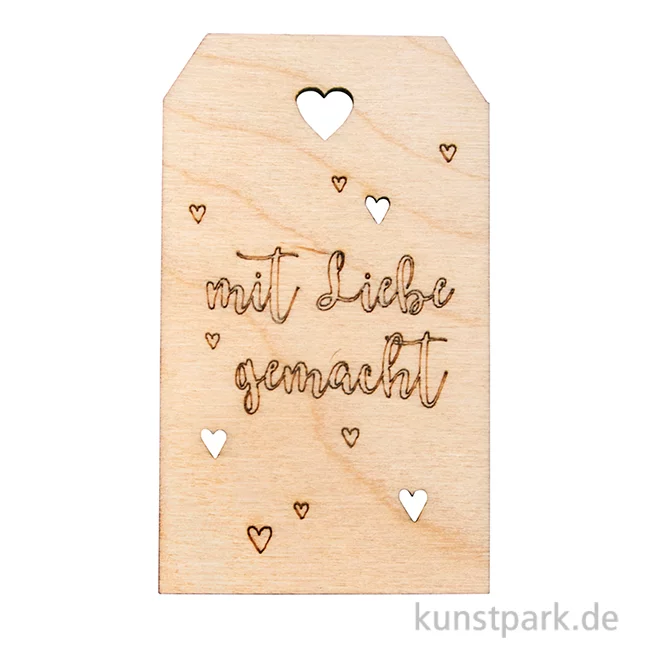 Artikelbild 1 des Artikels “Holz-Anhänger - Mit Liebe gemacht, 4,8 x 8,2 cm “