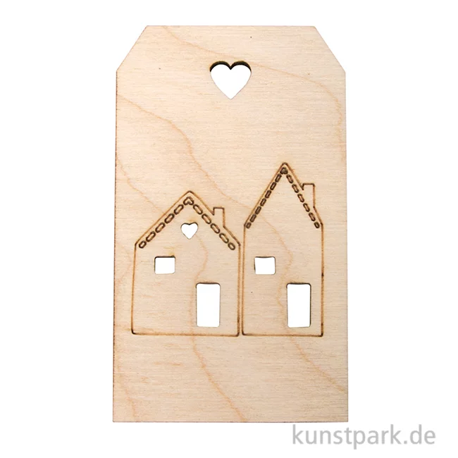 Artikelbild 1 des Artikels “Holz-Anhänger - Winterhäuser, 4,8 x 8,2 cm “