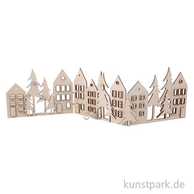 Artikelbild 1 des Artikels “Holz Deko Aufsteller, Häuser, Natur, 64-teilig “