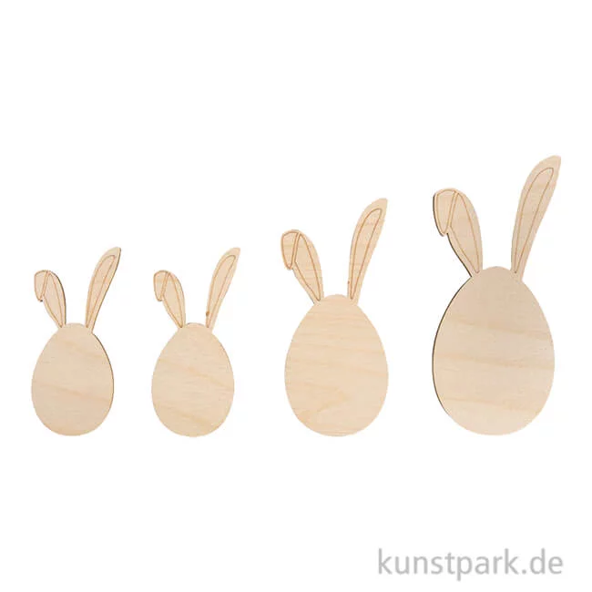 Artikelbild 1 des Artikels “Holz Deko Hase, Natur, 8+10+12 cm, 4 Stück “
