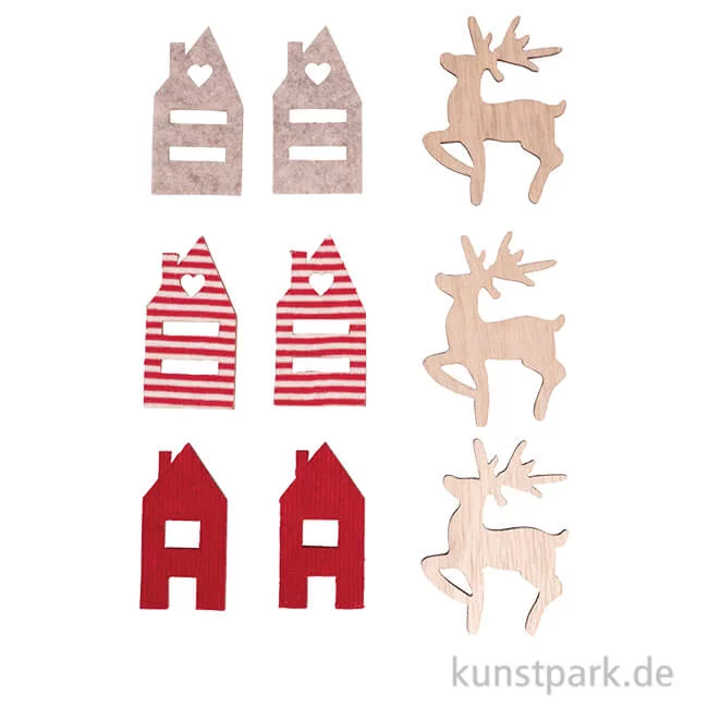 Artikelbild 1 des Artikels “Holz+Filz Streuteile Home mit Klebepunkt, 4,7-5,5 cm, 9 Stück “