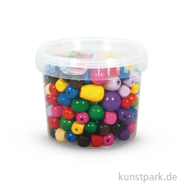 Artikelbild 1 des Artikels “Holz-Perlen Mix bunt, 16-25 mm 380 g“