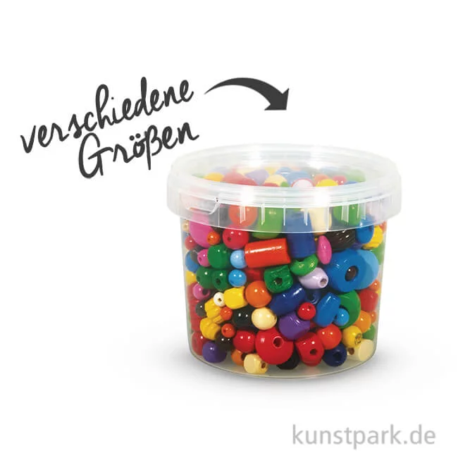 Artikelbild 1 des Artikels “Holz-Perlen Mix bunt, 4-16 mm “