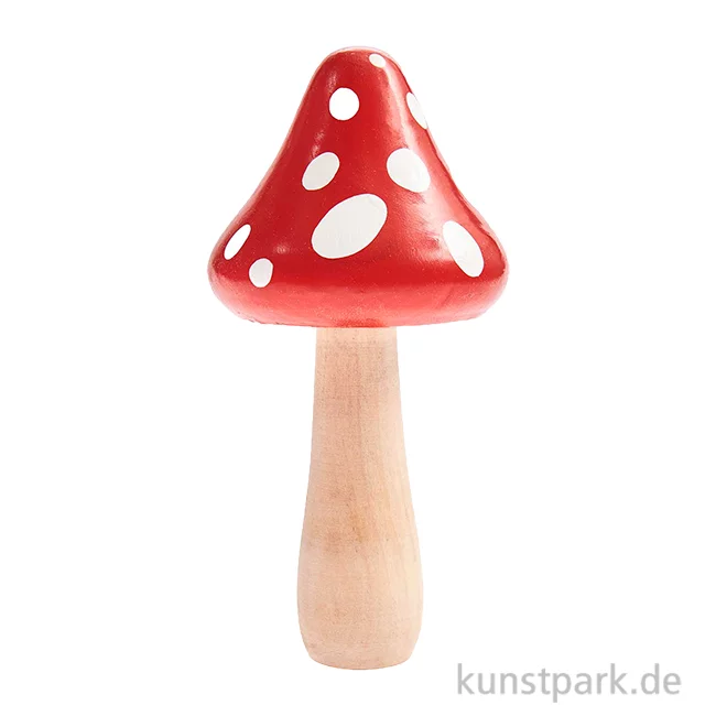 Artikelbild 1 des Artikels “Holz Pilz, Dunkelrot, Höhe 14 cm, Durchmesser 6,5 cm “