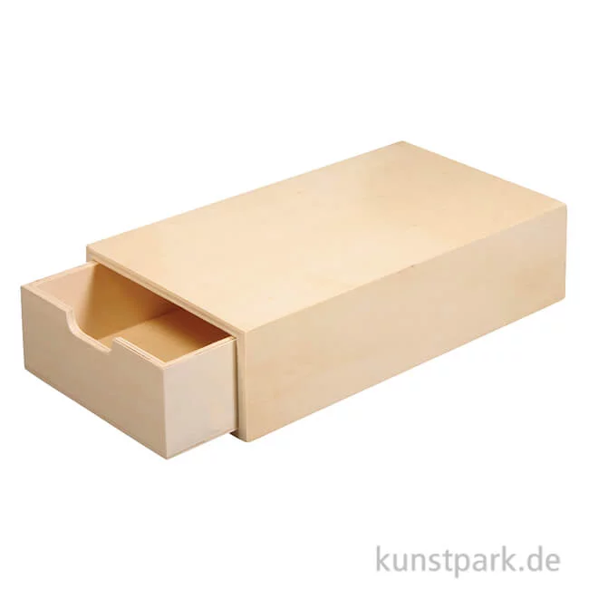 Artikelbild 1 des Artikels “Holz Schatulle mit ausziehbarem Innenfach, 20 x 10 x 5 cm “