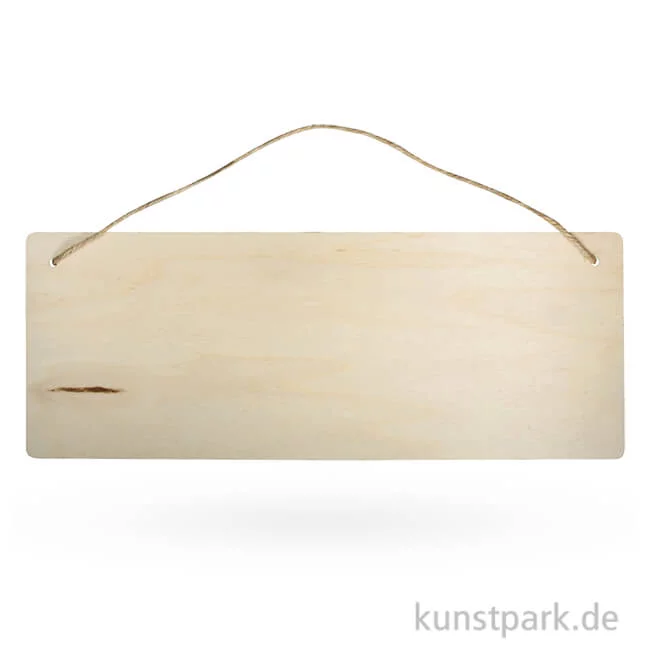 Artikelbild 1 des Artikels “Holz Schild mit Jutegarn - Rechteck “