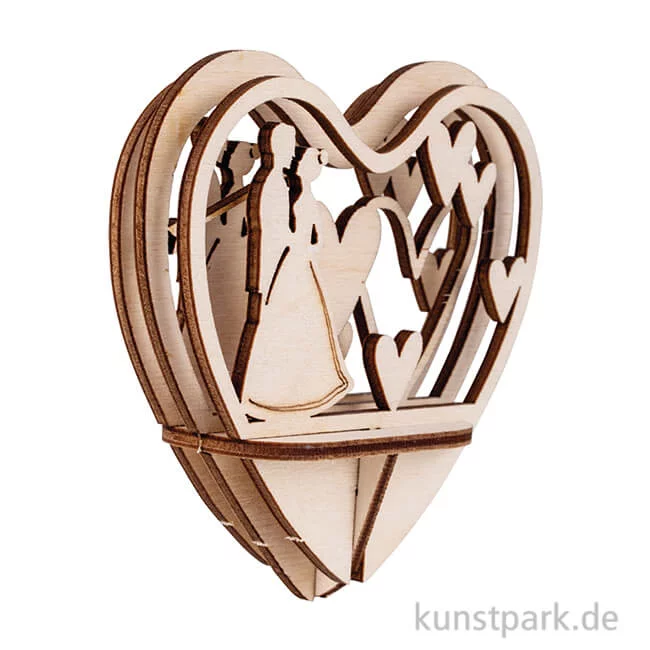 Artikelbild 1 des Artikels “Holzbausatz - Brautpaar, Hochzeit, 10 cm, 5-teilig “