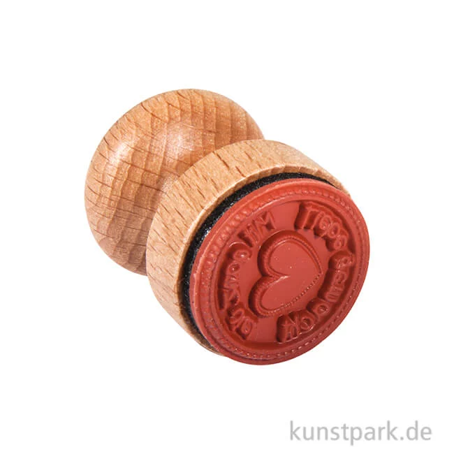 Artikelbild 1 des Artikels “Holz-Stempel - Mit Liebe - 3 cm Durchmesser “